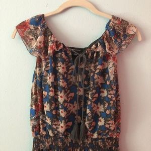 vintage hi-low floral dress